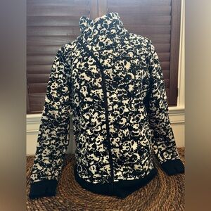 lululemon athletica Black and White Floral Puffer Jacket